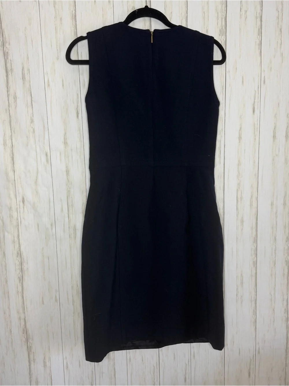 Tory Burch 8 Navy Wool Blend Sleeveless Mini Dress